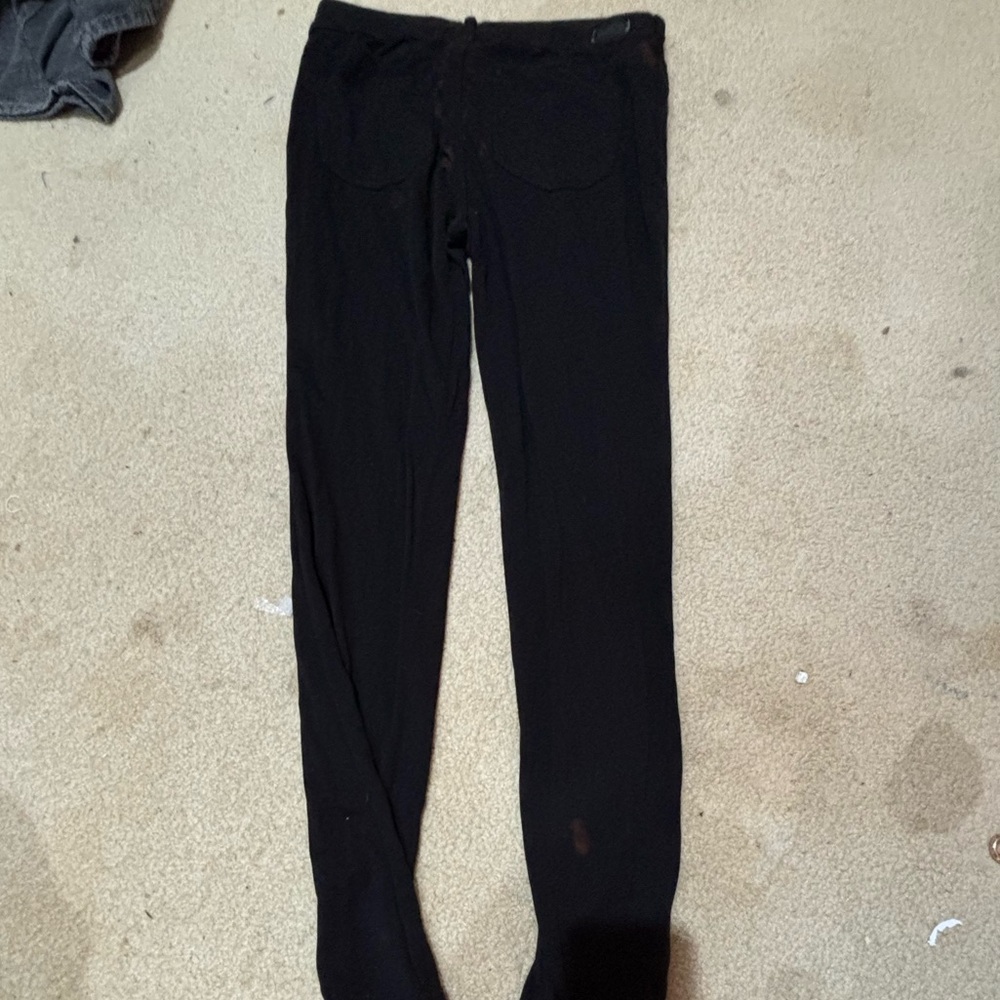 Black Liverpool jeans size 6/28. Permanent stains on the back.